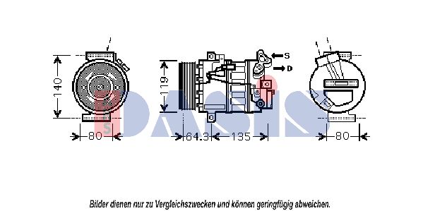 AKS DASIS Kompressori, ilmastointilaite 851880N